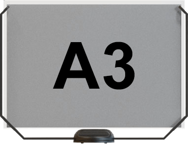 TSMSA3O - porta avvisi formato A3 orizzontale per colonnine modulari Safein