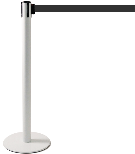 TSP205N - colonnina SAFE IN modello PLUS colore bianco con nastro NERO