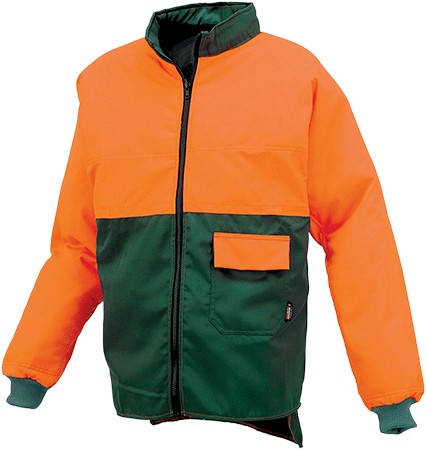 UTP895XL - giacca da boscaiolo verde/arancio a norma EN 381-11 tg.XL