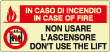 [EL16135WP] EL16135WP - Cartello fotoluminescente non usare l'ascensore..EN ISO 7010 bilingua