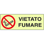 [EL1801KS] EL1801KS - Etichetta adesiva luminescente DIN vietato fumare EN ISO 7010