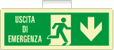 [EL720104SKA] EL720104SKA - Cartello luminescente uscita di emergenza sud