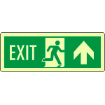 [EL720203WA] EL720203WA - Cartello luminescente EXIT freccia avanti EN ISO 7010