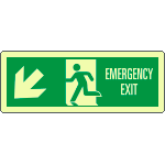 [EL720307KA] EL720307KA - Cartello fotoluminescente "emergency exit"SO               EN ISO 7010