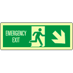 [EL720308WA] EL720308WA - Cartello fotoluminescente "emergency exit"SE                EN ISO7010