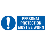 [EYE1961K] EYE1961K - sign hazard PERSONAL PROTECTION MUST BE WORN EN ISO 7010 M001