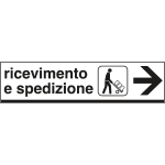 [FA6803D] FA6803D - Cartello scatolato RICEVIMENTO SPEDIZIONI destra