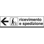 [FA6803L] FA6803L - Cartello scatolato RICEVIMENTO SPEDIZIONI sinistra