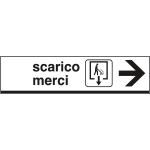 [FA6814D] FA6814D - Cartello scatolato SCARICO MERCI destra