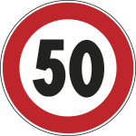 [FAH24005050] FAH24005050 - Disco rifrangente HI NF50 limite velocità 50 Km/h
