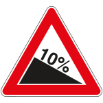 [FAR161015] FAR161015 - Triangolo rifrangente NF 15 DISCESA pericolo:___%
