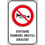 [FAR5640Y] FAR5640Y - Cartello EVITARE RUMORI INUTILI