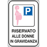 [FAR5685Y] FAR5685Y - cartello alluminio scatolato rifr."Parcheggio riservato alle donne .."