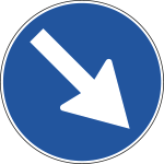 [FLR260082B] FLR260082B - Cartello  NF 82b PASSAGGIO obbligo DESTRA