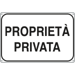 [FLR5655J] FLR5655J - Cartello PROPRIETA' PRIVATA