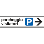 [FLR6811D] FLR6811D - Tabella indicazione PARCHEGGIO VISITATORI  destra