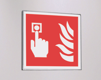 [SEME15117G] SEME15117G - segnale alluminio METAL monofacciale Pulsante Antincendio EN ISO 7010