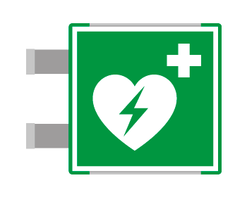 [SEME15156BGC] SEME15156BGC - targa bifacciale METAL Defibrillatore EN ISO 7010