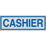 [YE96676] YE96676 - Label silver CASHIER