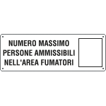 [2150] 2150 - Cartello NUMERO MASSIMO PERSONE CONSENTITE