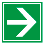 [3005] 3005 - Cartello VERDE freccia di direzione