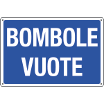 [3143] 3143 - Cartello informazione BOMBOLE VUOTE