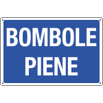 [3144] 3144 - Cartello informazione BOMBOLE PIENE