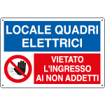 [3567] 3567 - Cartello multisimbolo ingresso LOCALE QUADRI