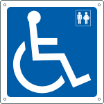 [15202WS] 15202WS - Etichetta adesiva informazione toilette disabili