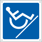 [15206W] 15206W - Cartello informazione scale disabili