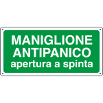 [16123X] 16123X - Cartello maniglione antip.apertura