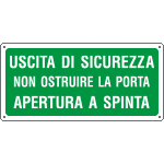 [16132XS] 16132XS - Etichetta adesiva uscita sicurezza non ..