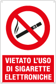 [18018X] 18018X - Cartello vietato l'uso di sigarette elettroniche