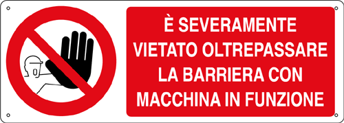 [18051KS] 18051KS - Etichetta adesiva non avvicinarsi a macchine in moto