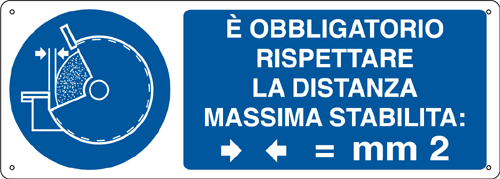[1920K] 1920K - Cartello obbligo rispettare distanza massim stabilita