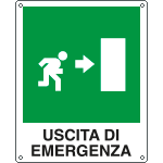 [20106Z] 20106Z - Cartello salvataggio uscita di emergenza destra