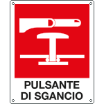 [20183KS] 20183KS - Etichetta adesiva PULSANTE DI SGANCIO