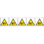 [49643MS] 49643MS - foglio n.5 etichette adesive 60x60 schiacciamento dita