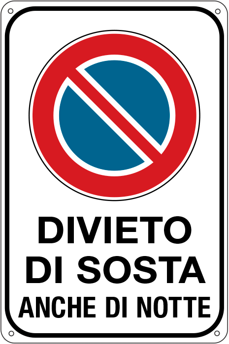 [56610Y] 56610Y - Cartello Sosta vietata anche di notte