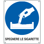[616501W] 616501W - Cartello obbligo spegnere sigarette