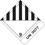 [8210L] 8210L - etichetta 100x120 MISCELLANEOUS DANGEROUS UN3077