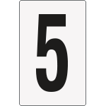 [8905BN] 8905BN - Cartello numero 5 per contrassegnare