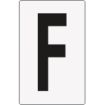 [8916BN] 8916BN - Cartello lettera F per contrassegnare