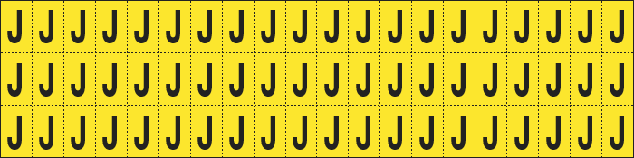 [900J] 900J - Foglio n.60 etichette adesive G/N lettera J