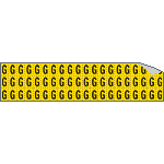 [901G] 901G - Foglio n.60 etichette adesive G/N lettera G