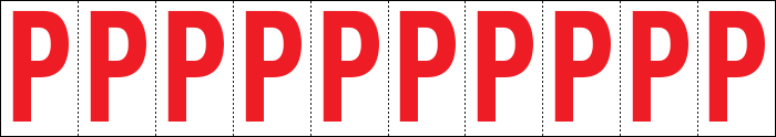 [914P] 914P - Foglio n.10 etichette adesive B/R lettera P