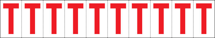 [914T] 914T - Foglio n.10 etichette adesive B/R lettera T