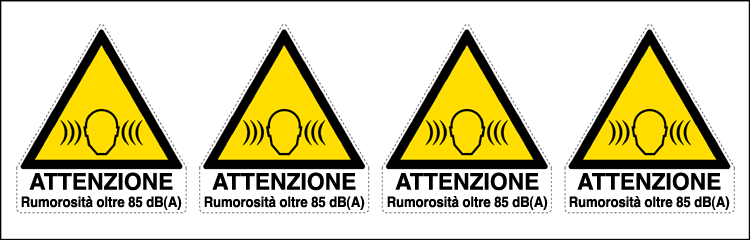 [9572B] 9572B - Foglio n. 4 etichette adesive rumorosita' superiore