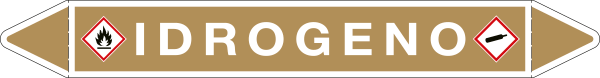 [99A113B] 99A113B - foglio da 5 etichette autoadesive con frecce e simboli per IDROGENO