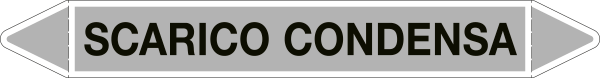 [99C550B] 99C550B - foglio da 5 etichette autoadesive con frecce+simb. SCARICO CONDENSA